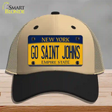 Go Saint Johns Novelty License Plate Hat Mesh / Khaki|Black