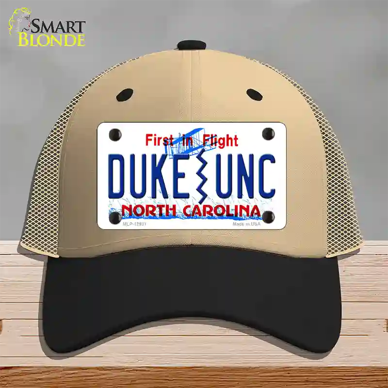 Duke | UNC Novelty License Plate Hat Mesh / Khaki|Black