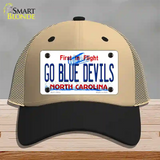 Go Blue Devils Novelty License Plate Hat Mesh / Khaki|Black