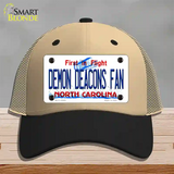 Demon Deacons Fan Novelty License Plate Hat Mesh / Khaki|Black