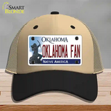 Oklahoma Fan Novelty License Plate Hat Mesh / Khaki|Black