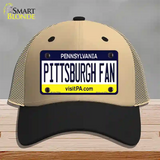 Pittsburgh Fan Novelty License Plate Hat Mesh / Khaki|Black