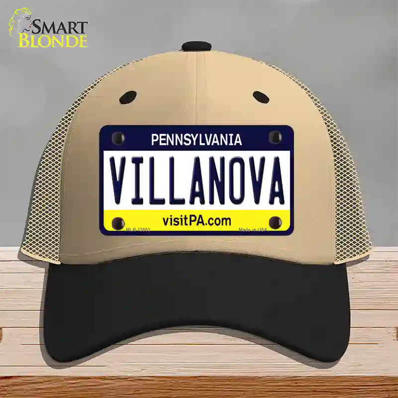 Villanova Novelty License Plate Hat Mesh / Khaki|Black