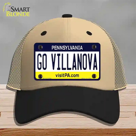 Go Villanova Novelty License Plate Hat Mesh / Khaki|Black