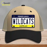 Wildcats Pennsylvania Novelty License Plate Hat Mesh / Khaki|Black