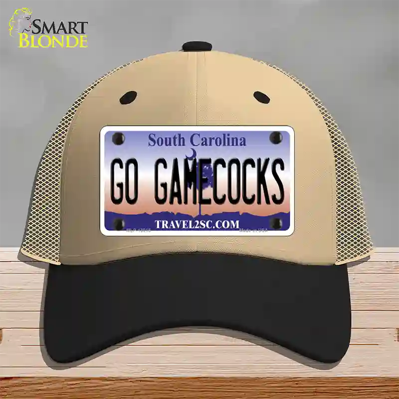 Go Gamecocks Novelty License Plate Hat Mesh / Khaki|Black