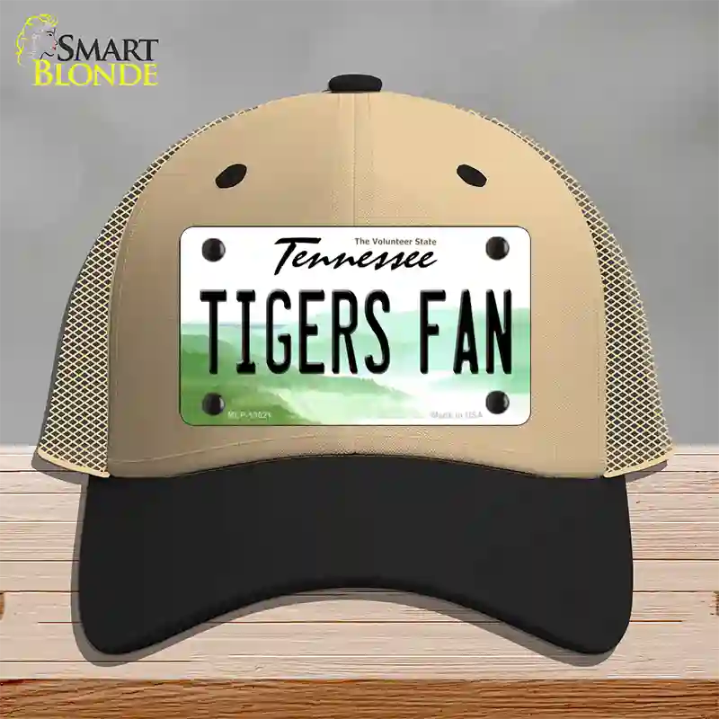 Tennessee Plate Tigers Fan Novelty License Plate Hat Mesh / Khaki|Black