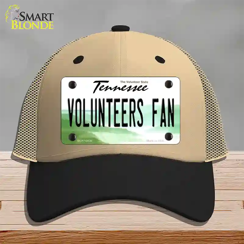 Volunteers Fan Novelty License Plate Hat Mesh / Khaki|Black