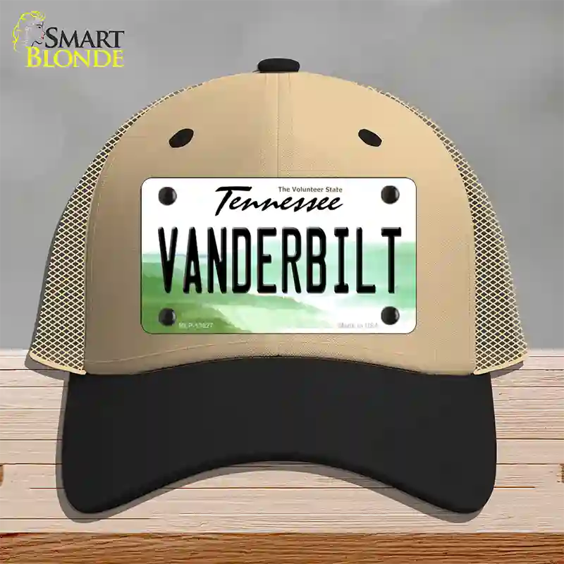 Vanderbilt Novelty License Plate Hat Mesh / Khaki|Black