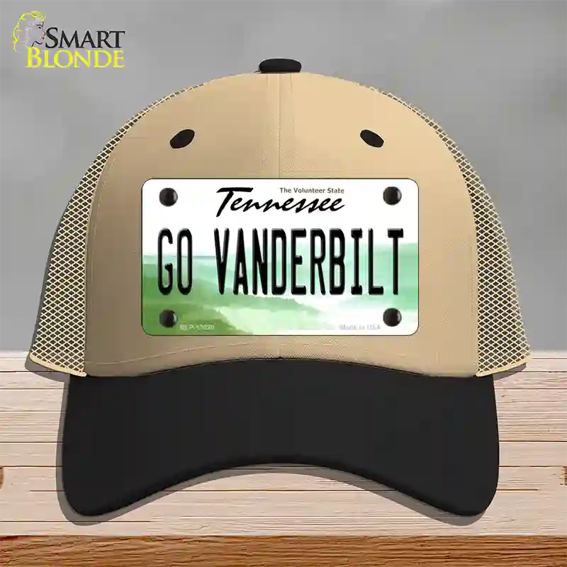 Go Vanderbilt Novelty License Plate Hat Mesh / Khaki|Black