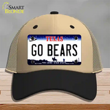 Go Bears Novelty License Plate Hat Mesh / Khaki|Black