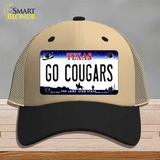 Go Cougars Novelty License Plate Hat Mesh / Khaki|Black