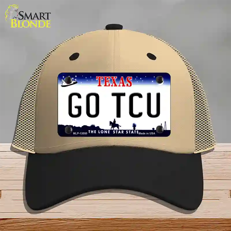 Go TCU Novelty License Plate Hat Mesh / Khaki|Black