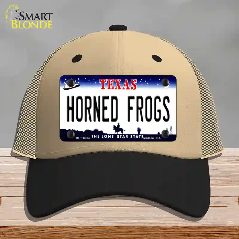 Horned Frogs Novelty License Plate Hat Mesh / Khaki|Black