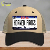 Horned Frogs Novelty License Plate Hat Mesh / Khaki|Black