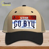 Go BYU Novelty License Plate Hat Mesh / Khaki|Black