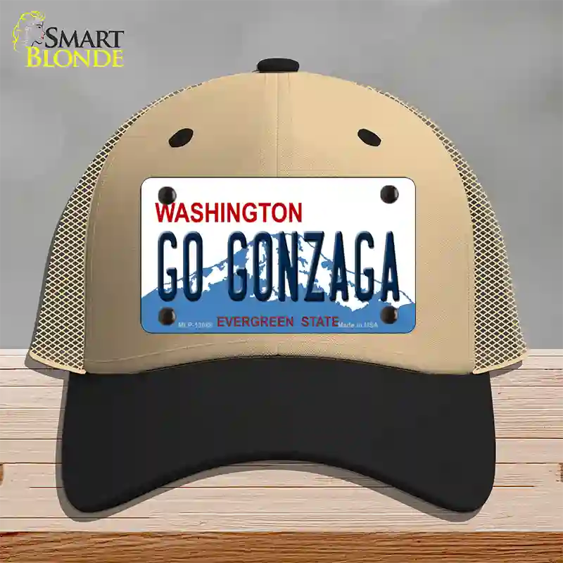 Go Gonzaga Novelty License Plate Hat Mesh / Khaki|Black