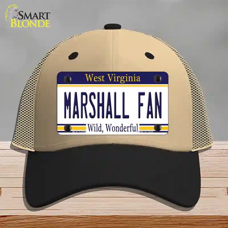 Marshall Fan Novelty License Plate Hat Mesh / Khaki|Black