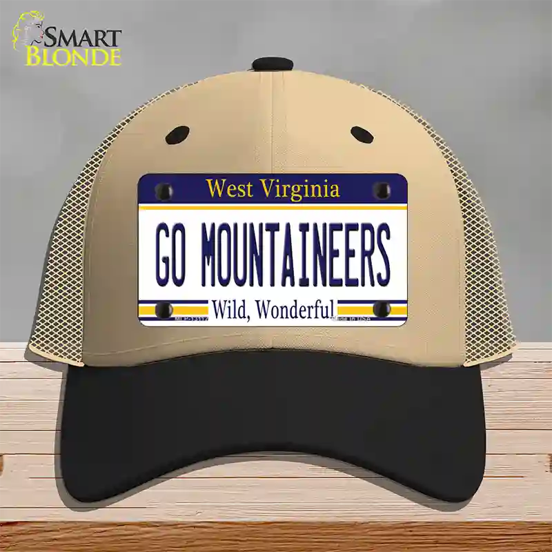 Go Mountaineers Novelty License Plate Hat Mesh / Khaki|Black