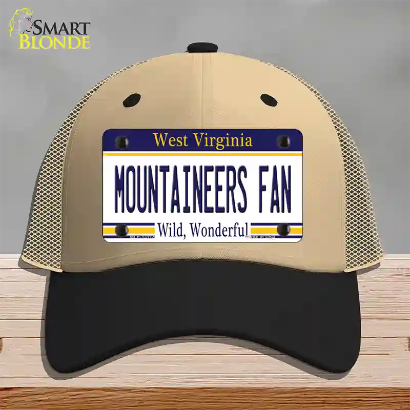 Mountaineers Fan Novelty License Plate Hat Mesh / Khaki|Black