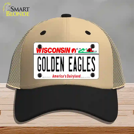 Golden Eagles Novelty License Plate Hat Mesh / Khaki|Black