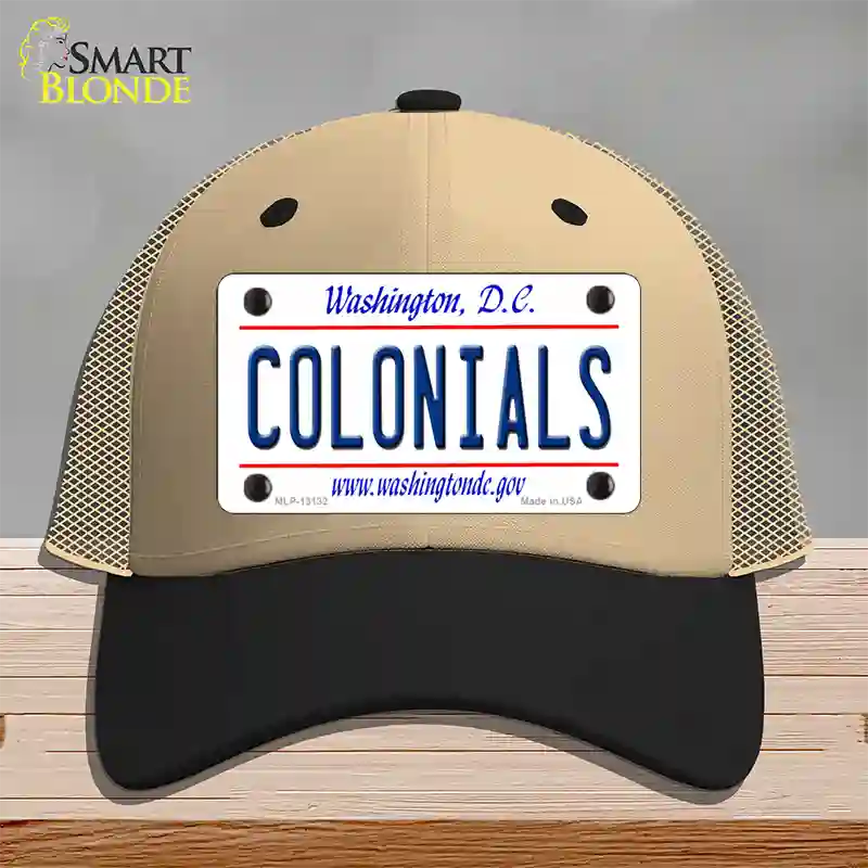 Colonials Novelty License Plate Hat Mesh / Khaki|Black