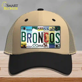 Broncos Strip Art Novelty License Plate Hat Tag Mesh / Khaki|Black