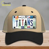 Titans Strip Art Novelty License Plate Hat Tag Mesh / Khaki|Black