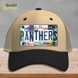 Panthers Strip Art Novelty License Plate Hat Tag Mesh / Khaki|Black