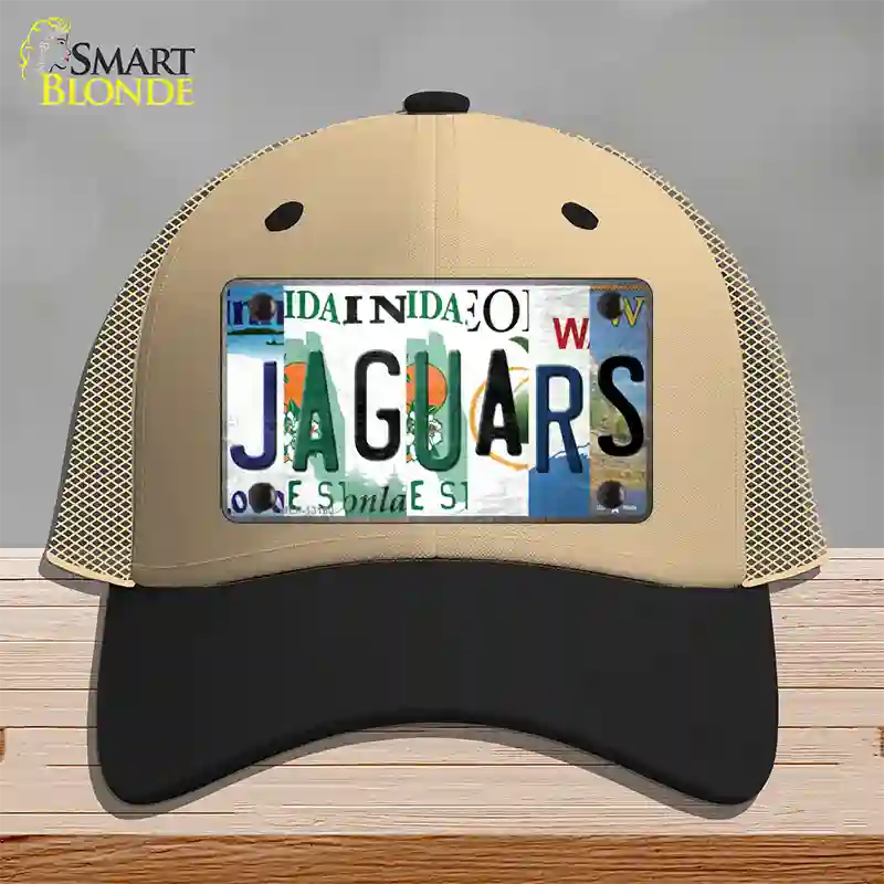 Jaguars Strip Art Novelty License Plate Hat Tag Mesh / Khaki|Black