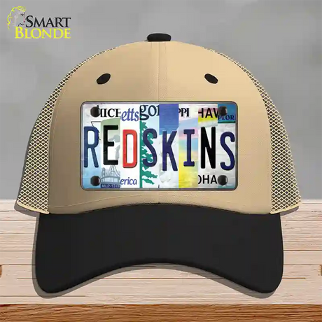 Redskins Strip Art Novelty License Plate Hat Tag Mesh / Khaki|Black