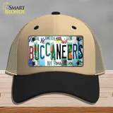 Buccaneers Strip Art Novelty License Plate Hat Tag Mesh / Khaki|Black