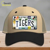 Tigers Strip Art Novelty License Plate Hat Tag Mesh / Khaki|Black