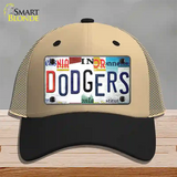 Dodgers Strip Art Novelty License Plate Hat Tag Mesh / Khaki|Black