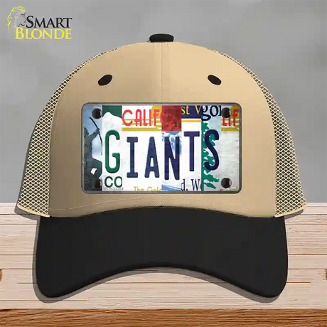 Giants Baseball Strip Art Novelty License Plate Hat Tag Mesh / Khaki|Black