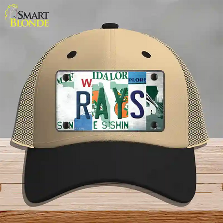 Rays Strip Art Novelty License Plate Hat Tag Mesh / Khaki|Black