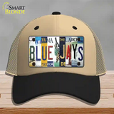 Blue Jays Strip Art Novelty License Plate Hat Tag Mesh / Khaki|Black