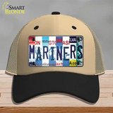 Mariners Strip Art Novelty License Plate Hat Tag Mesh / Khaki|Black