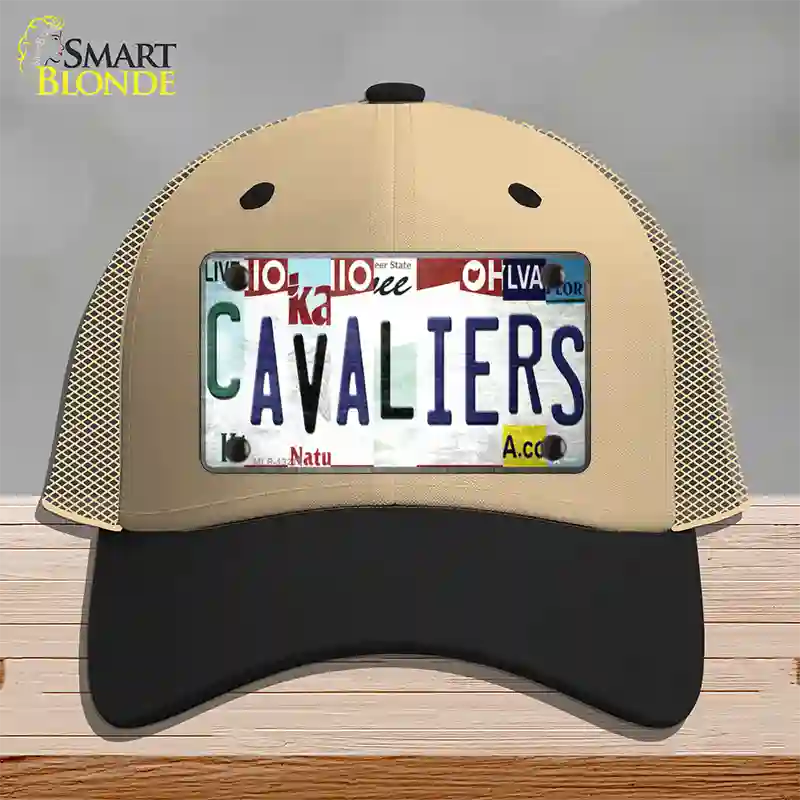 Cavaliers Strip Art Novelty License Plate Hat Tag Mesh / Khaki|Black