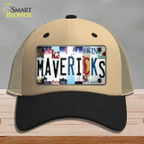 Mavericks Strip Art Novelty License Plate Hat Tag Mesh / Khaki|Black