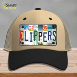 Clippers Strip Art Novelty License Plate Hat Tag Mesh / Khaki|Black