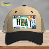 Heat Strip Art Novelty License Plate Hat Tag Mesh / Khaki|Black