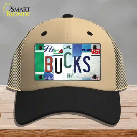 Bucks Strip Art Novelty License Plate Hat Tag Mesh / Khaki|Black