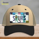 Spurs Strip Art Novelty License Plate Hat Tag Mesh / Khaki|Black