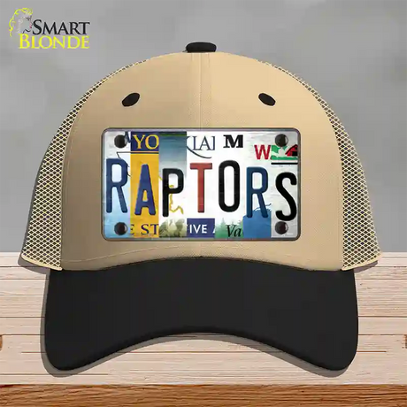 Raptors Strip Art Novelty License Plate Hat Tag Mesh / Khaki|Black