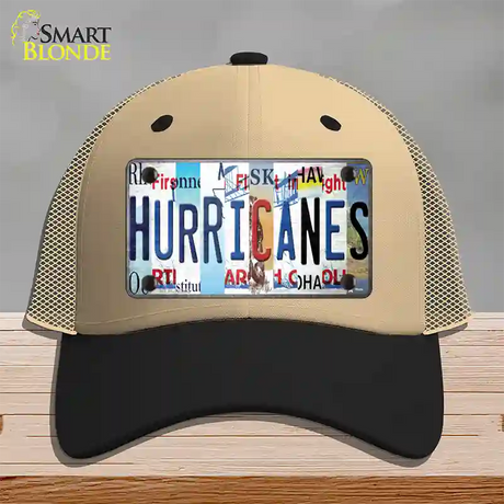 Hurricanes Strip Art Novelty License Plate Hat Tag Mesh / Khaki|Black