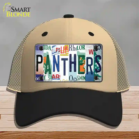 Panthers Hockey Strip Art Novelty License Plate Hat Tag Mesh / Khaki|Black