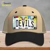 Devils Strip Art Novelty License Plate Hat Tag Mesh / Khaki|Black