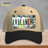 Avalanche Strip Art Novelty License Plate Hat Tag Mesh / Khaki|Black