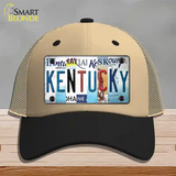 Kentucky Strip Art Novelty License Plate Hat Tag Mesh / Khaki|Black